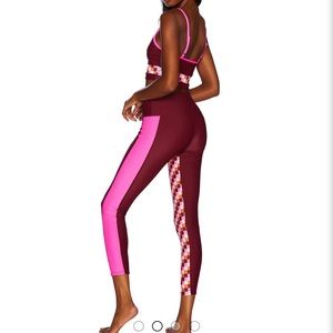 Beach Riot checkered leggings sangria checkers